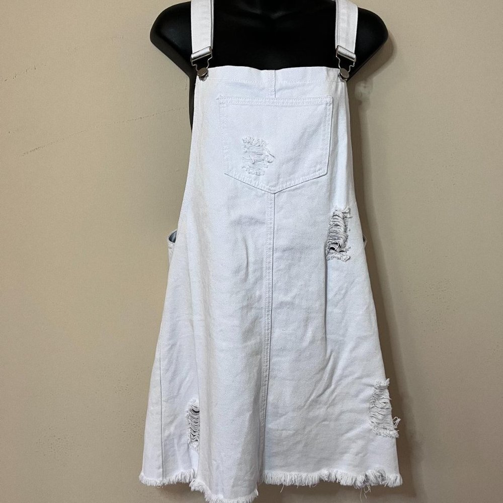 La Moda denim overall skirt dress